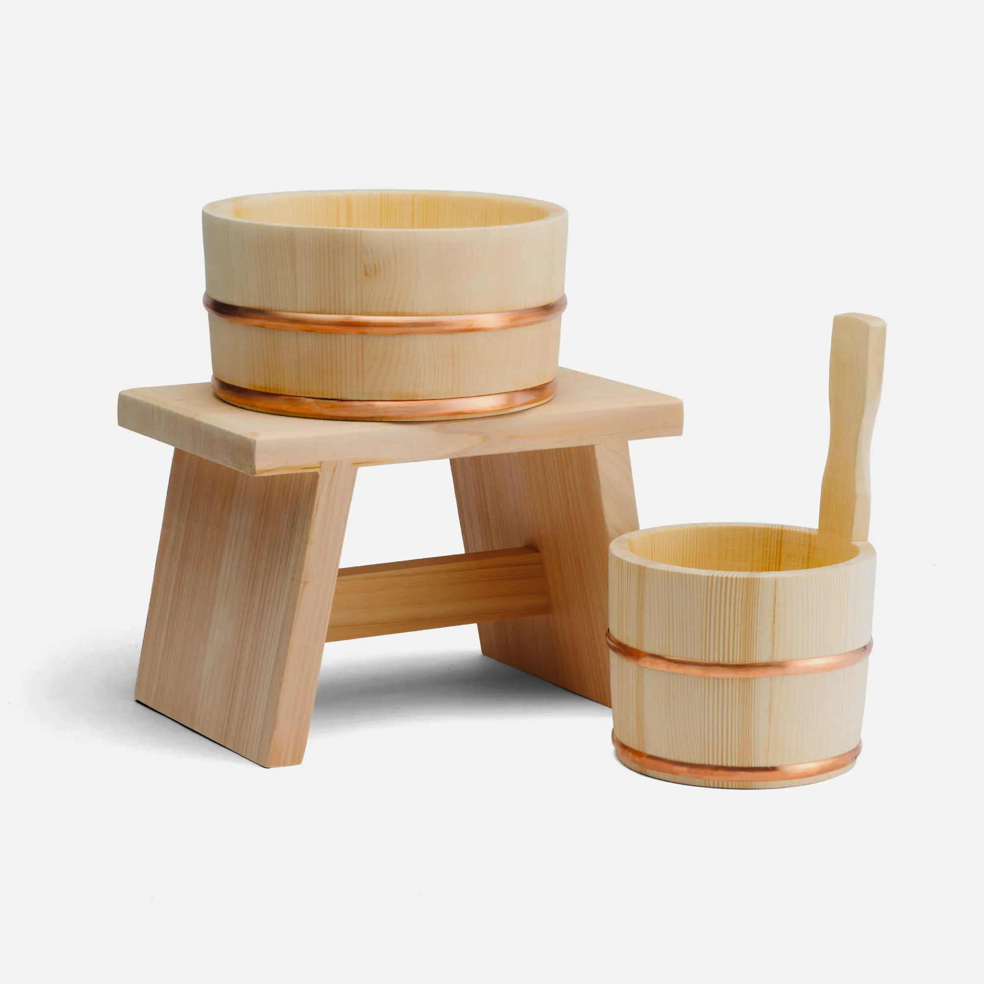 風呂桶3点セット（国産椹）