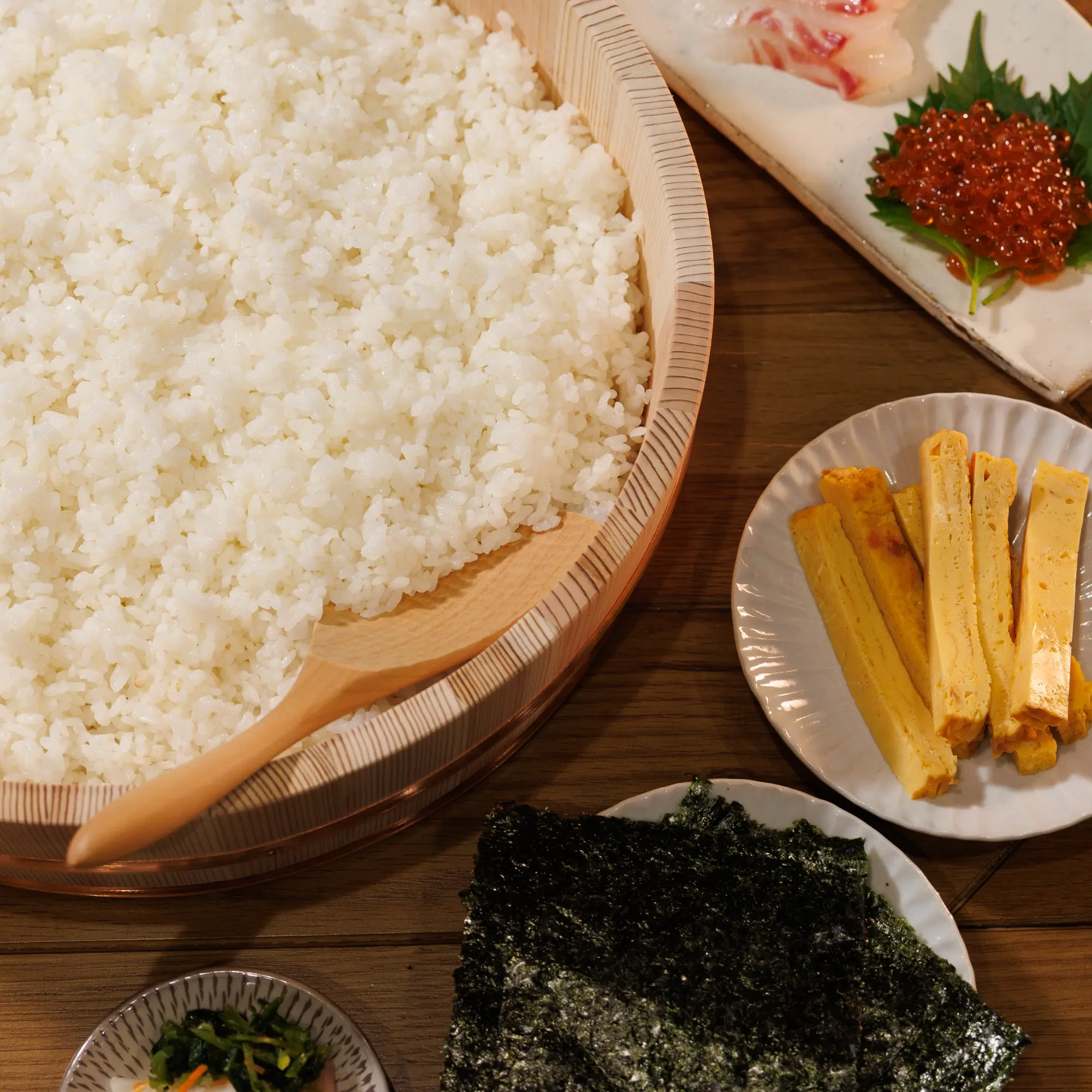 すし桶 11号 3〜4合 （国産赤白杉）